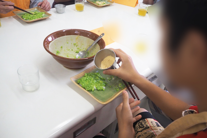 野菜料理教室、天王寺、阿倍野区、美章園、大阪市、osakafoodstyle、大畑ちつる、健彩青果、和食、レシピ、発達障害料理教室